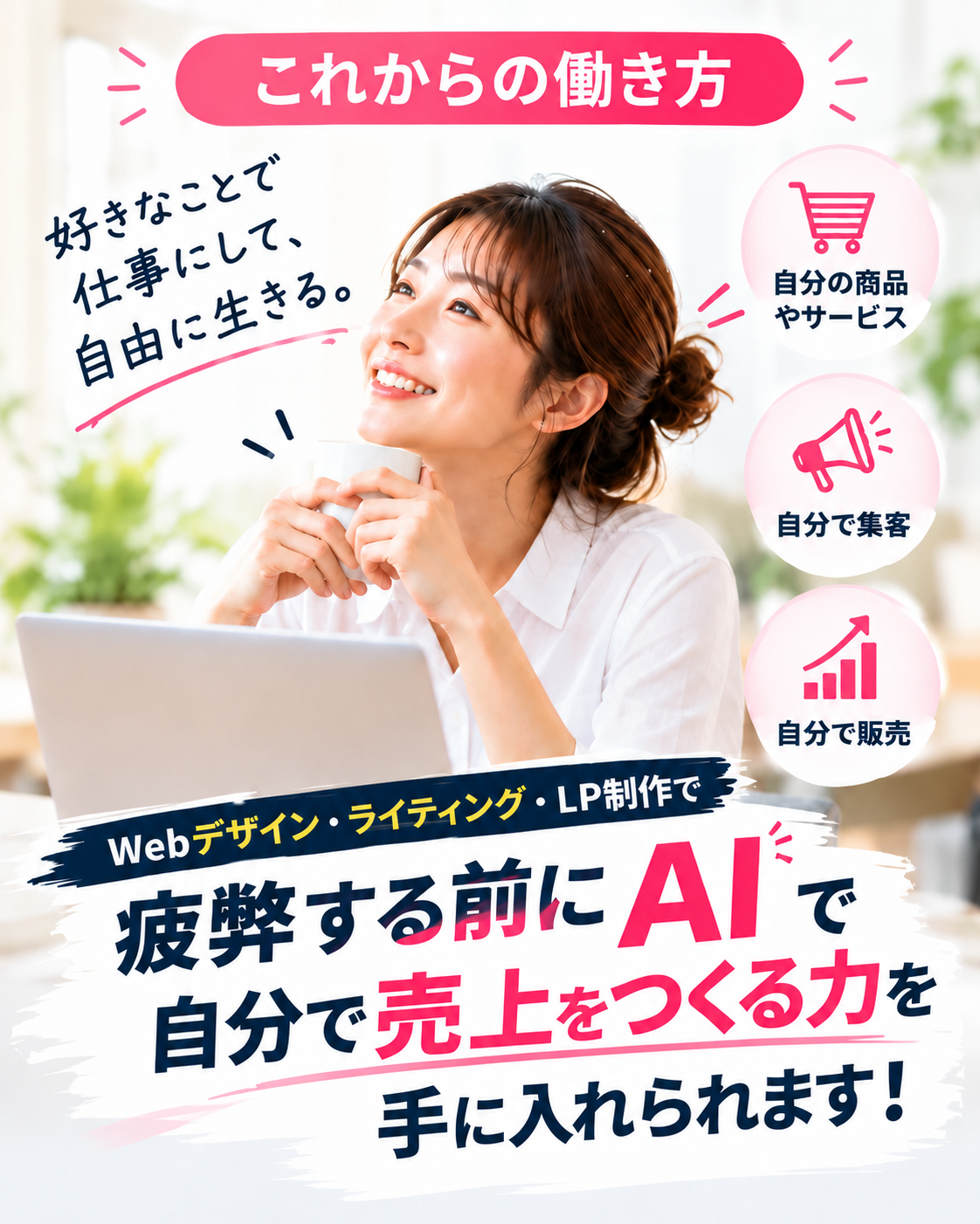 これからの働き方。疲弊する前にAIで自分で売上をつくる力を手に入れられます！